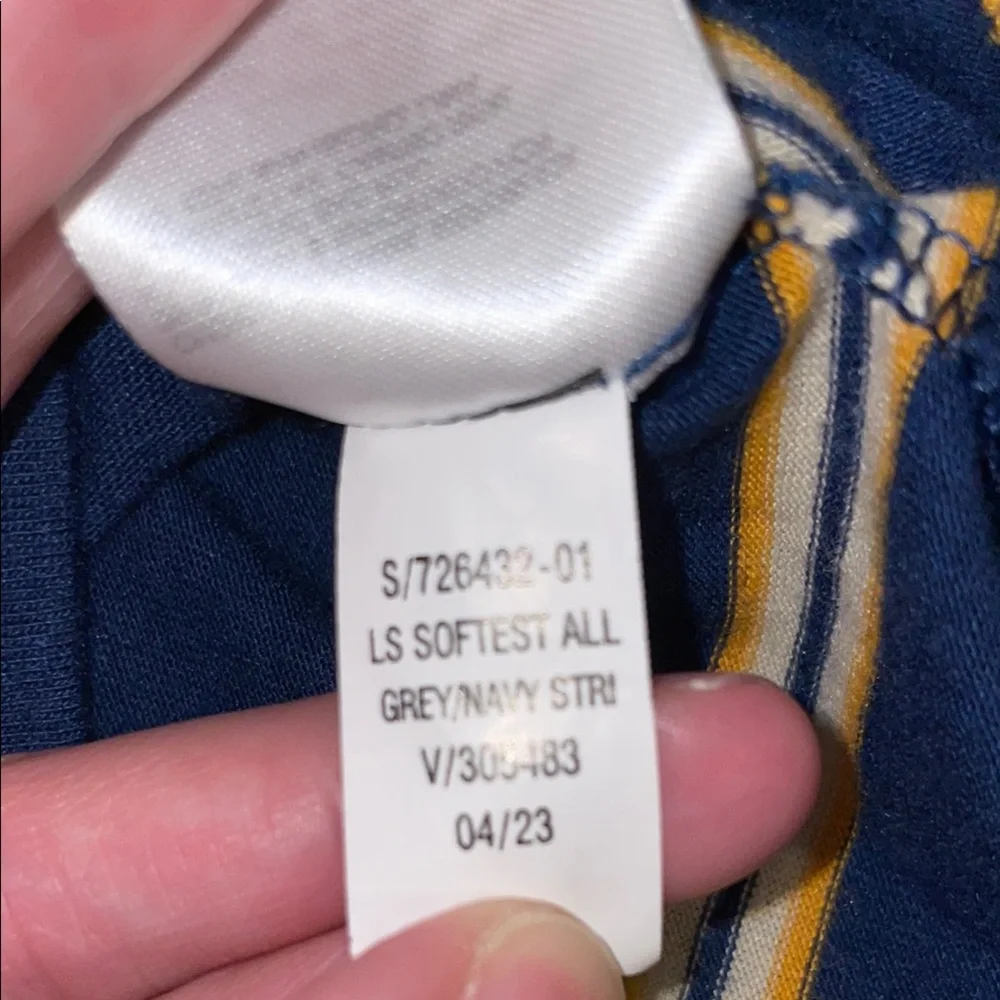 Old Navy Kids Striped Tee - Blue and Yellow - Picture 4 of 4